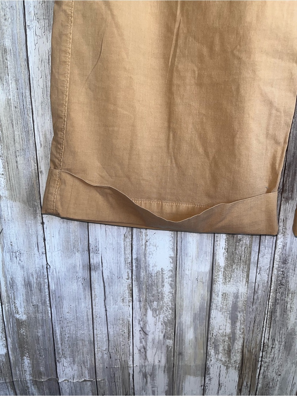 American Eagle Poplin Pull On Wide Leg Pants Camel Lyocell Blend Size 0 NWT - Picture 4 of 6
